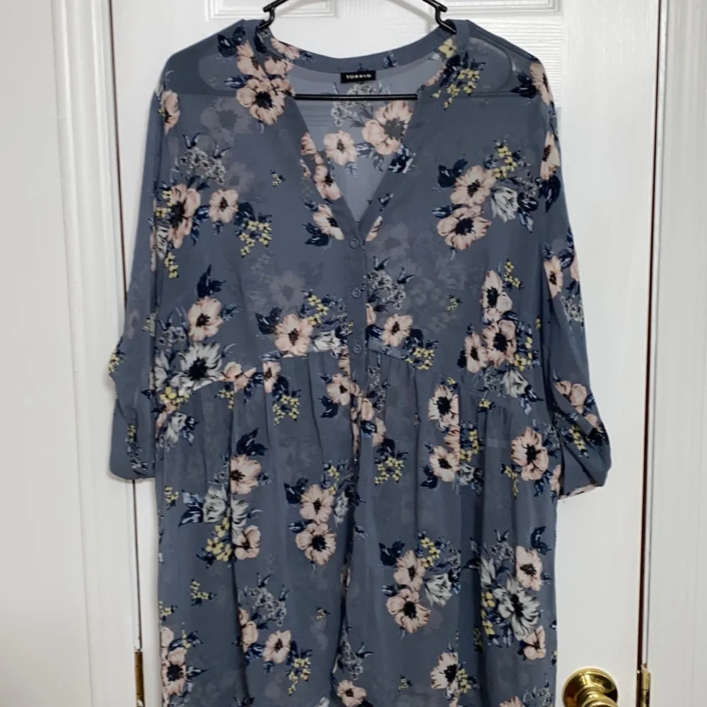 Torrid sheer tunic type of top. - Picture 3 of 3